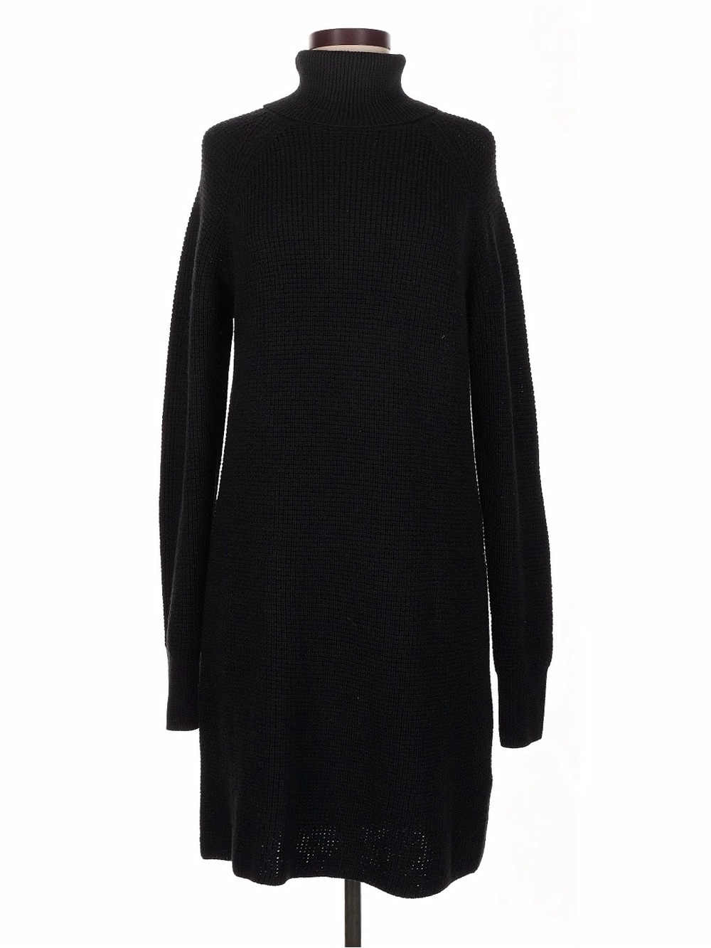 Aritzia 100% wool Black Turtleneck Knit Sweater Dress